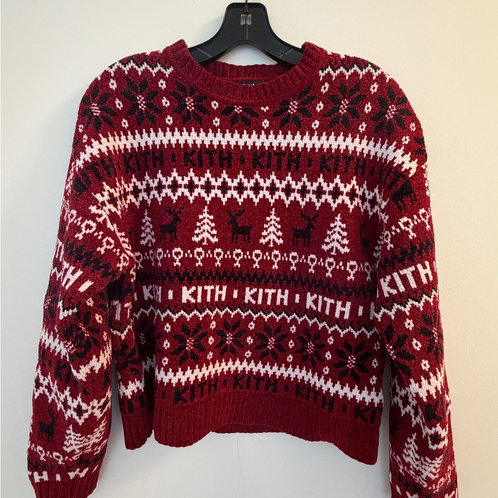 Kith Festive Red and White Women's Sweater
